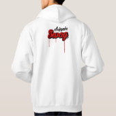 Hoofdtelefoon in World Out Hoodie (wit/rood) (Achterkant)