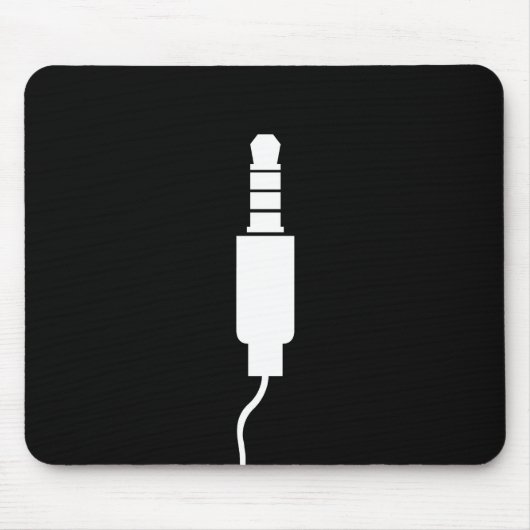 Hoofdtelefoon Jack Pictogram Mousepad Muismat (Voorkant)
