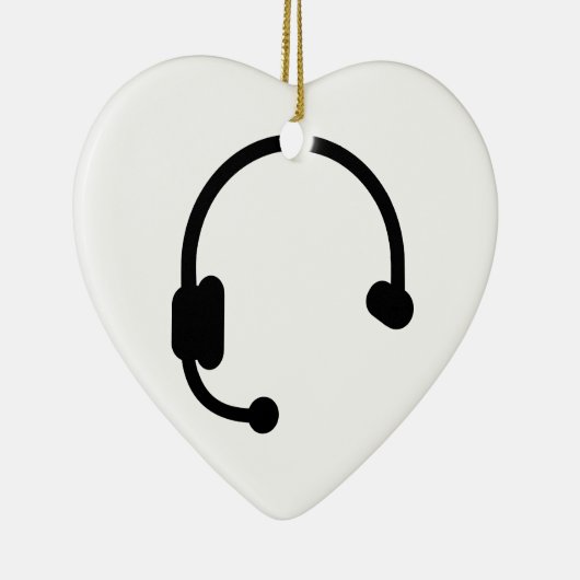 Hoofdtelefoon Keramisch Ornament (Rechts)