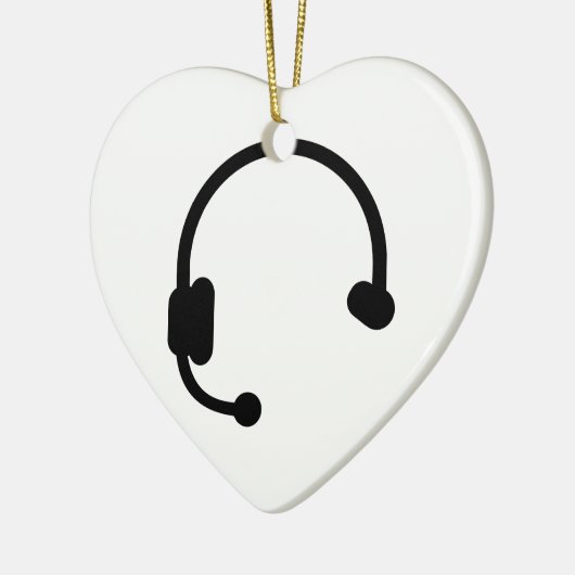 Hoofdtelefoon Keramisch Ornament (Links)