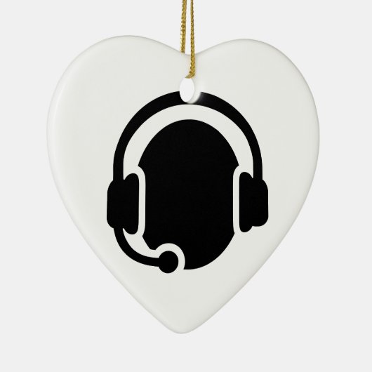 Hoofdtelefoon Keramisch Ornament (Rechts)