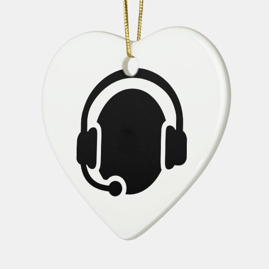 Hoofdtelefoon Keramisch Ornament (Links)