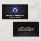 Hoofdtelefoon klantenservice | Geometrisch Visitekaartje (Voorkant / Achterkant)