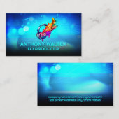 Hoofdtelefoon kleurrijk | Geluidsnotities Achtergr Visitekaartje (Voorkant / Achterkant)