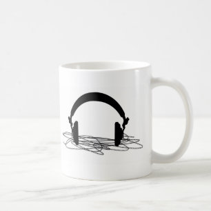 hoofdtelefoon koffiemok