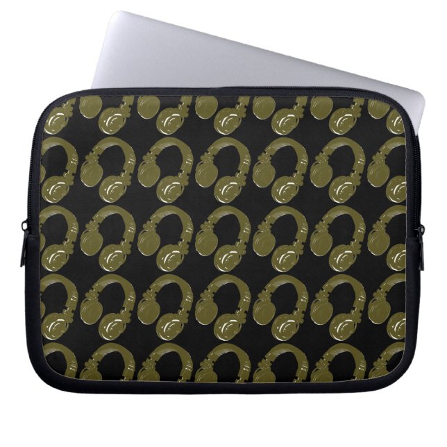 hoofdtelefoon laptop sleeve (Voorkant)