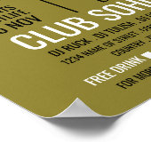 Hoofdtelefoon Logo, DJ, Club Event Adverteren Poster (Hoek)