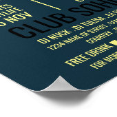 Hoofdtelefoon Logo, DJ, Club Event Adverteren Poster (Hoek)