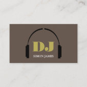 Hoofdtelefoon Logo, Professioneel DJ Visitekaartje (Voorkant)