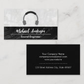 Hoofdtelefoon-Logo | Technologie Visitekaartje (Voorkant / Achterkant)