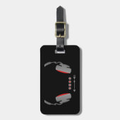 Hoofdtelefoon met mediumvolumeregelingknoppen bagagelabel (Voorkant verticaal)