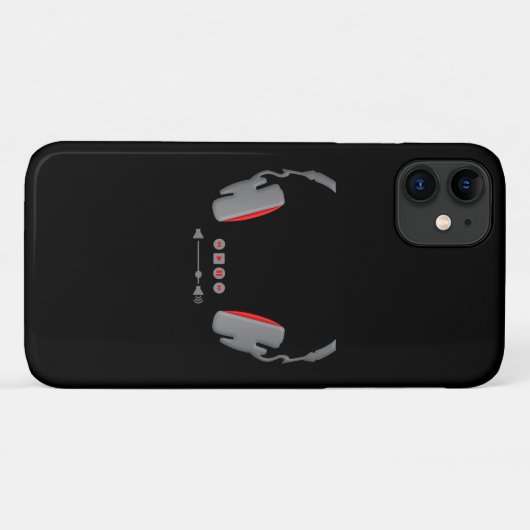 Hoofdtelefoon met mediumvolumeregelingknoppen Case-Mate iPhone case (Achterkant (horizontaal))