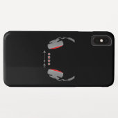 Hoofdtelefoon met mediumvolumeregelingknoppen Case-Mate iPhone case (Achterkant (horizontaal))