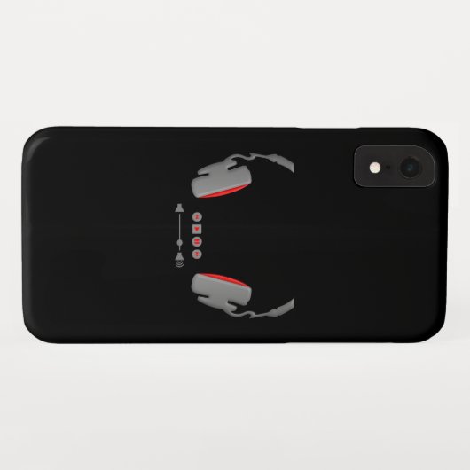 Hoofdtelefoon met mediumvolumeregelingknoppen Case-Mate iPhone case (Achterkant (horizontaal))