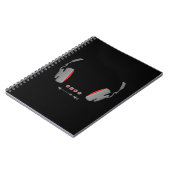 Hoofdtelefoon met mediumvolumeregelingknoppen notitieboek (Linkerzijde)