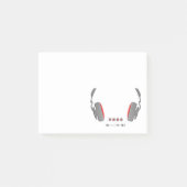 Hoofdtelefoon met mediumvolumeregelingknoppen post-it® notes (Voorkant)