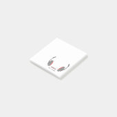 Hoofdtelefoon met mediumvolumeregelingknoppen post-it® notes (Schuin)