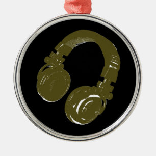 hoofdtelefoon metalen ornament