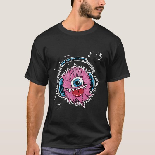 Hoofdtelefoon Monster T-shirt (Voorkant)