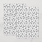 Hoofdtelefoon Muziek Afdrukken KUSTACHTERGRONDKLEU Bedankkaart (Voorkant / Achterkant)