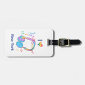 Hoofdtelefoon Muziek Ik hou van New York Bagagelabel (Voorkant horizontaal)