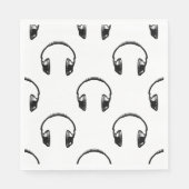  Hoofdtelefoon Muziek Kunst CUSTOM BG KLEUR Servet (Voorkant)