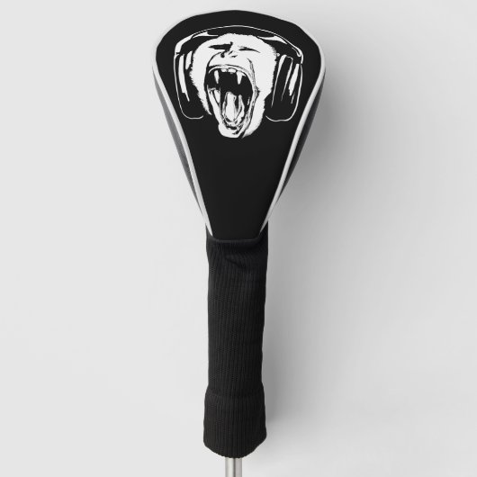 Hoofdtelefoon Muziek Lover Golfheadcover (Voorkant)