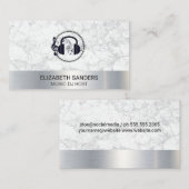 Hoofdtelefoon Muziek | Podcast-host Visitekaartje (Voorkant / Achterkant)