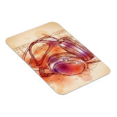 Hoofdtelefoon op een achtergrond van de waterverf  magneet (Rechterzijde)