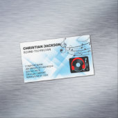 Hoofdtelefoon Platenspeler | vinyl Magnetisch Visitekaartje (Voorbeeld)