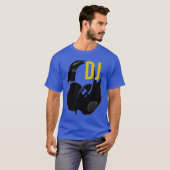 Hoofdtelefoon Pop Art DJ Disk Jockey T-shirt (Voorkant volledig)