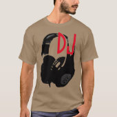Hoofdtelefoon Pop Art DJ Disk Jockey T-shirt (Voorkant)