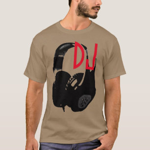 Hoofdtelefoon Pop Art DJ Disk Jockey T-shirt