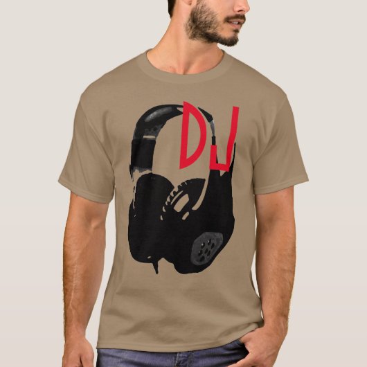 Hoofdtelefoon Pop Art DJ Disk Jockey T-shirt (Voorkant)