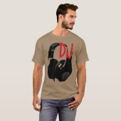 Hoofdtelefoon Pop Art DJ Disk Jockey T-shirt (Voorkant volledig)