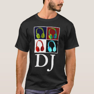 Hoofdtelefoon Pop Art DJ Disk Jockey T-shirt