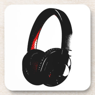 Hoofdtelefoon Pop Art Head Phone Bier Onderzetter