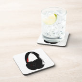 Hoofdtelefoon Pop Art Head Phone Bier Onderzetter (Rechterzijde)