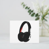 Hoofdtelefoon Pop Art Head Phone Briefkaart (Staand voorkant)