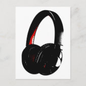 Hoofdtelefoon Pop Art Head Phone Briefkaart (Voorkant)