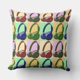 Hoofdtelefoon Pop Art Head Phone Buitenkussen