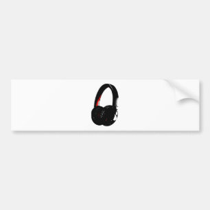 Hoofdtelefoon Pop Art Head Phone Bumpersticker