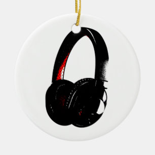 Hoofdtelefoon Pop Art Head Phone Keramisch Ornament