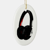 Hoofdtelefoon Pop Art Head Phone Keramisch Ornament (Rechts)