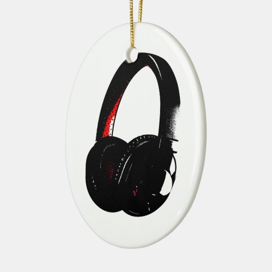 Hoofdtelefoon Pop Art Head Phone Keramisch Ornament (Links)