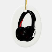 Hoofdtelefoon Pop Art Head Phone Keramisch Ornament (Voorkant)