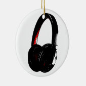 Hoofdtelefoon Pop Art Head Phone Keramisch Ornament (Rechts)