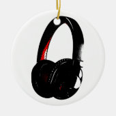 Hoofdtelefoon Pop Art Head Phone Keramisch Ornament (Voorkant)