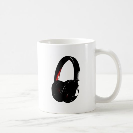 Hoofdtelefoon Pop Art Head Phone Koffiemok (Rechts)