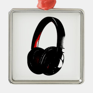 Hoofdtelefoon Pop Art Head Phone Metalen Ornament